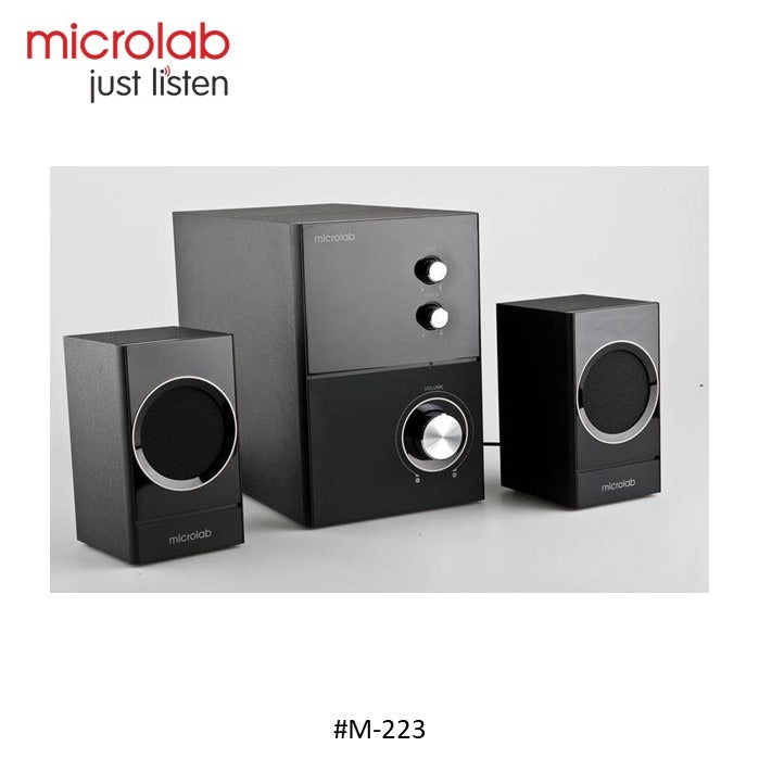 Microlab, M-223 System Audio 2.1 Subwoofer, Complete Wooden Case