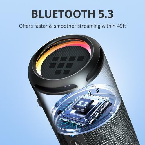 Tronsmart, T7 Lite 24W Waterproof Bluetooth Portable Outdoor Speaker With Built In Battery, Up To 24 Hours Playtime 933750 Black