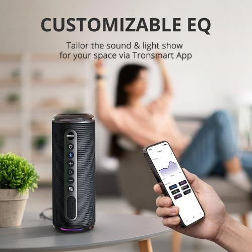 Tronsmart, T7 Lite 24W Waterproof Bluetooth Portable Outdoor Speaker With Built In Battery, Up To 24 Hours Playtime 933750 Black