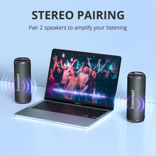 Tronsmart, T7 Lite 24W Waterproof Bluetooth Portable Outdoor Speaker With Built In Battery, Up To 24 Hours Playtime 933750 Black
