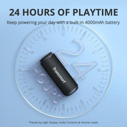 Tronsmart, T7 Lite 24W Waterproof Bluetooth Portable Outdoor Speaker With Built In Battery, Up To 24 Hours Playtime 933750 Black