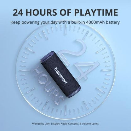 Tronsmart, T7 Lite 24W Waterproof Bluetooth Portable Outdoor Speaker With Built In Battery, Up To 24 Hours Playtime 964260 Blue