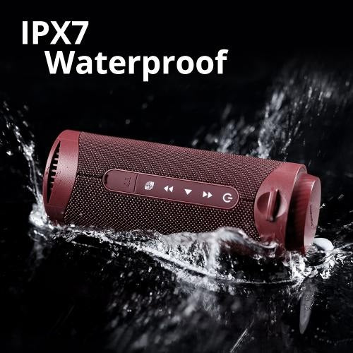 Tronsmart, T7 30W Waterproof Bluetooth Portable Outdoor Speaker With Built In Battery And Vibrant Led Modes 1030841 Dark Red