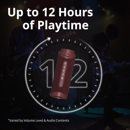 Tronsmart, T7 30W Waterproof Bluetooth Portable Outdoor Speaker With Built In Battery And Vibrant Led Modes 1030841 Dark Red