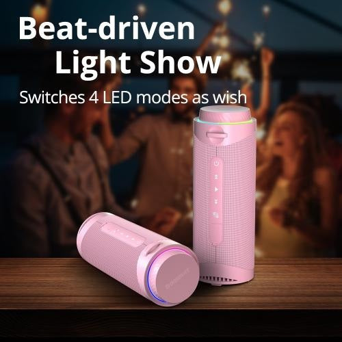 Tronsmart, T7 30W Waterproof Bluetooth Portable Outdoor Speaker With Built In Battery And Vibrant Led Modes 1030839 Pink