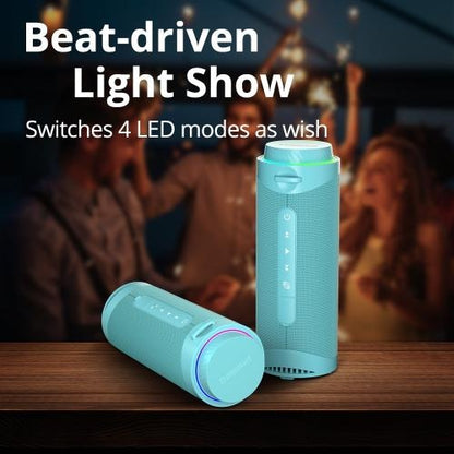Tronsmart, T7 30W Waterproof Bluetooth Portable Outdoor Speaker With Built In Battery And Vibrant Led Modes 1030840 Turquoise