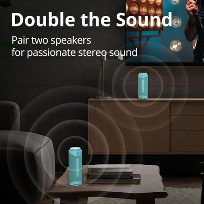Tronsmart, T7 30W Waterproof Bluetooth Portable Outdoor Speaker With Built In Battery And Vibrant Led Modes 1030840 Turquoise