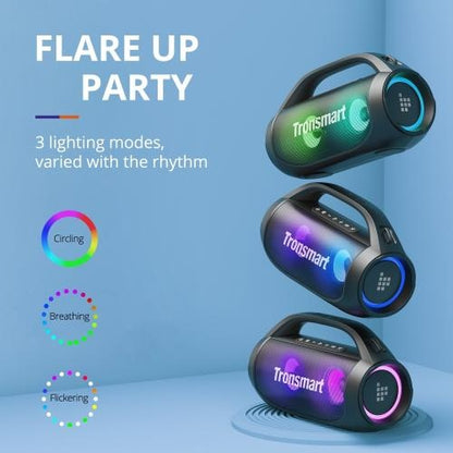 Tronsmart, Bang Se 40W Portable Party Speaker With Built In Power Bank And 3 Led Modes, Up To 24 Hours Playtime 862356