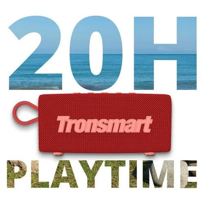 Tronsmart, Trip 10W Waterproof Bluetooth Portable Outdoor Speaker With Built In Battery, Up To 20 Hours Playtime 797552 Red