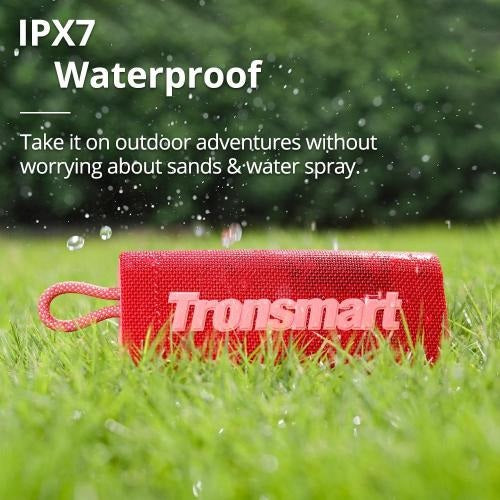Tronsmart, Trip 10W Waterproof Bluetooth Portable Outdoor Speaker With Built In Battery, Up To 20 Hours Playtime 797552 Red