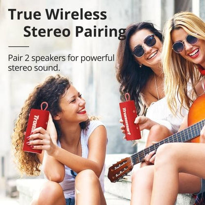 Tronsmart, Trip 10W Waterproof Bluetooth Portable Outdoor Speaker With Built In Battery, Up To 20 Hours Playtime 797552 Red