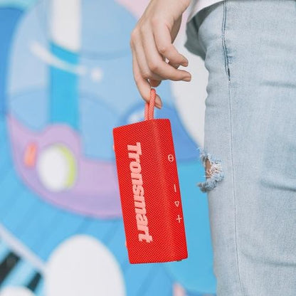 Tronsmart, Trip 10W Waterproof Bluetooth Portable Outdoor Speaker With Built In Battery, Up To 20 Hours Playtime 797552 Red