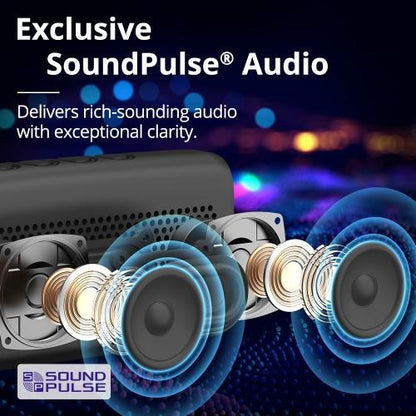 Tronsmart, Trip 10W Waterproof Bluetooth Portable Outdoor Speaker With Built In Battery, Up To 20 Hours Playtime 797550 Gray