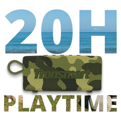 Tronsmart, Trip 10W Waterproof Bluetooth Portable Outdoor Speaker With Built In Battery, Up To 20 Hours Playtime 859946 Camouflage