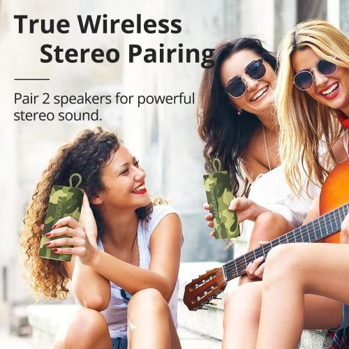 Tronsmart, Trip 10W Waterproof Bluetooth Portable Outdoor Speaker With Built In Battery, Up To 20 Hours Playtime 859946 Camouflage