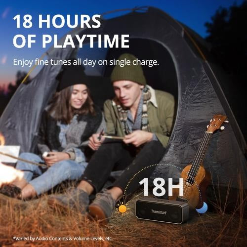 Tronsmart, T2 Mini 10W Bluetooth Portable Outdoor Speaker With Built In Battery, Up To 18 Hours Playtime 1000263 Gray