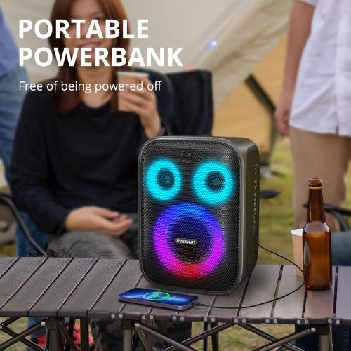 Tronsmart, Halo 200 120W Karaoke Bluetooth Party Speaker + 2 Wireless Microphone, With Soundpulse Audio & Built-In Powerbank, Up To 18 Hours Of Playtime 968233
