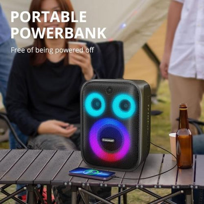 Tronsmart, Halo 200 120W Karaoke Bluetooth Party Speaker + 2 Wireless Microphone, With Soundpulse Audio & Built-In Powerbank, Up To 18 Hours Of Playtime 968233