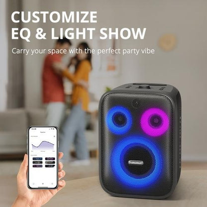 Tronsmart, Halo 200 120W Karaoke Bluetooth Party Speaker + 2 Wireless Microphone, With Soundpulse Audio & Built-In Powerbank, Up To 18 Hours Of Playtime 968233