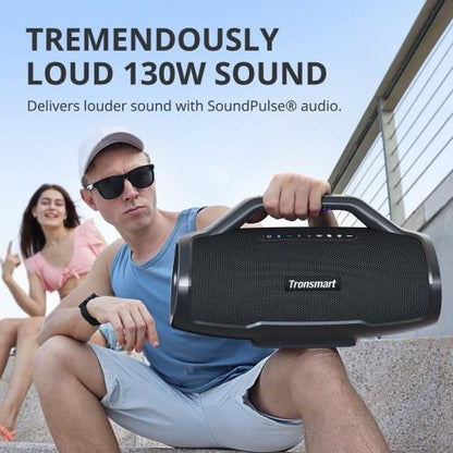 Tronsmart, Bang Max 130W Portable Party Speaker With Built In Power Bank And Customized Led, Up To 24 Hours Playtime 995053