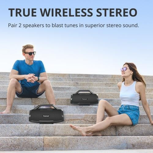Tronsmart, Bang Max 130W Portable Party Speaker With Built In Power Bank And Customized Led, Up To 24 Hours Playtime 995053