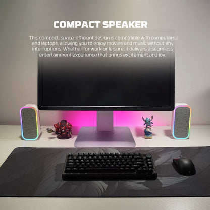 Fantech, Gs304 Groove Dual Mode (Wired & Bluetooth) Rgb Gaming Speaker, 6W 2' Tuned Drive, Deep Bass Boost