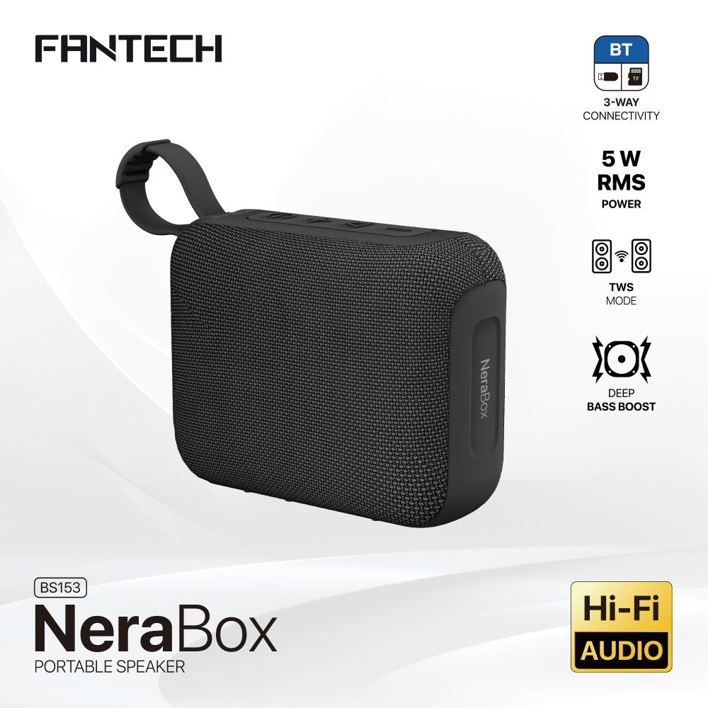 Fantech, Nerabox Bs153 Wireless Speaker Bluetooth 5.4, 5W Rms, Tws Mode, Usb & Tf Card Support, Built-In Battery, Available in Different Colors