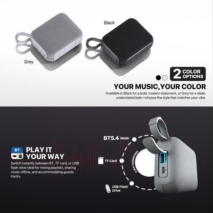 Fantech, Nerabox Bs153 Wireless Speaker Bluetooth 5.4, 5W Rms, Tws Mode, Usb & Tf Card Support, Built-In Battery, Available in Different Colors