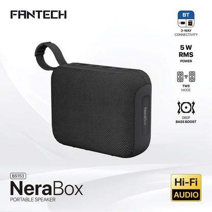 Fantech, Nerabox Bs153 Wireless Speaker Bluetooth 5.4, 5W Rms, Tws Mode, Usb & Tf Card Support, Built-In Battery, Available in Different Colors