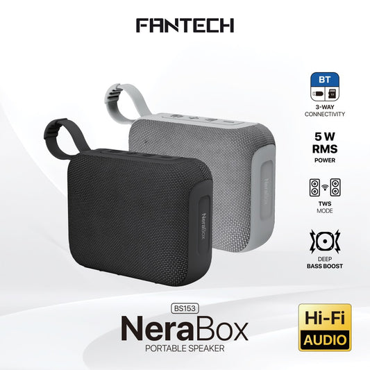 Fantech, Nerabox Bs153 Wireless Speaker Bluetooth 5.4, 5W Rms, Tws Mode, Usb & Tf Card Support, Built-In Battery, Available in Different Colors