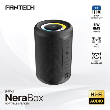 Fantech, Nerabox Bs154 Wireless Speaker Bluetooth 5.4, 5W Rms, Tws Mode, Aux & Tf Support, Built-In Battery, Available in Different Colors