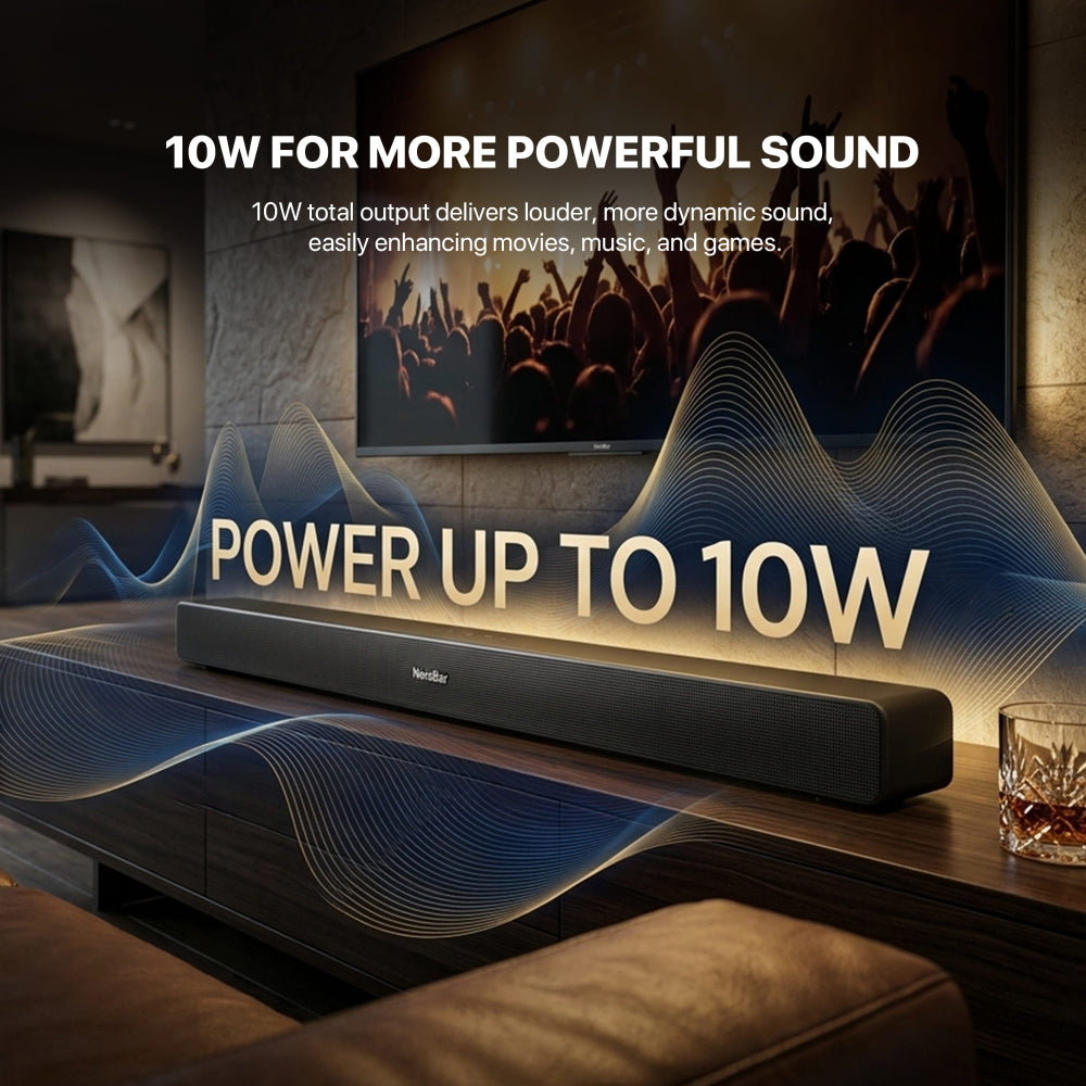 FANTECH BS156 NeraBar 10W Stereo Soundbar, Wireless Bluetooth 5.4, AUX, USB, TF, Coaxial, Deep Bass & Built-in Battery