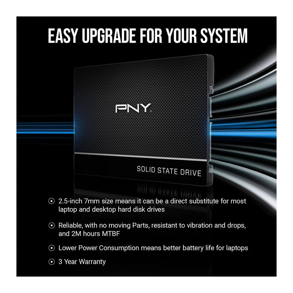 Pny, Cs900 Sata Ssd 500Gb 2.5