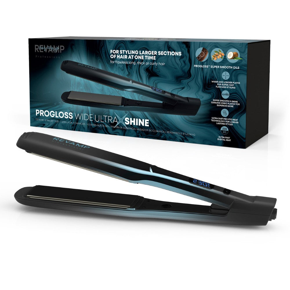Revamp, Progloss Wide Ultra X Shine Ceramic Hair Straightener, ST-2000