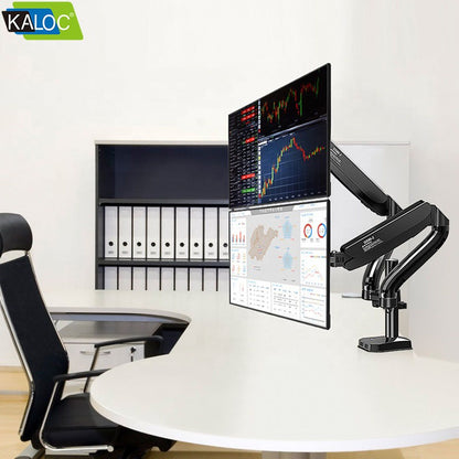 Kaloc, Ds90-2 Dual Desk Monitor Arm, Adjustable Gas Spring & Support Max 32 Inch