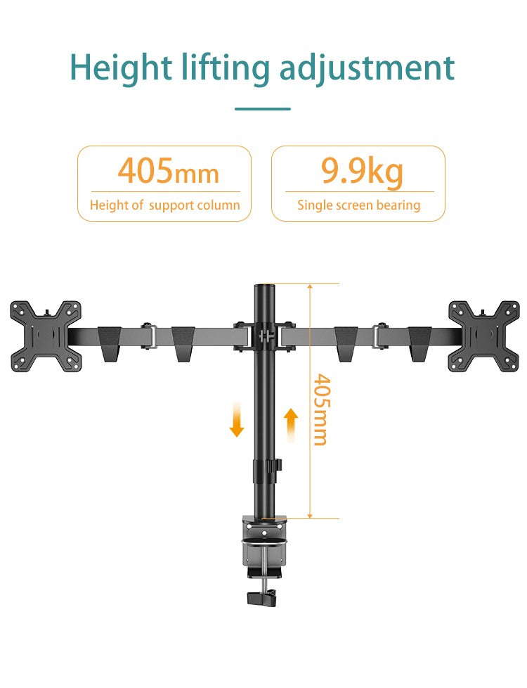 Kaloc, Dw220-J Dual Monitor Desk Mount, Heavy Duty & Fully Adjustable Stand