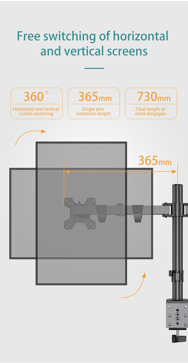 Kaloc, Dw220-J Dual Monitor Desk Mount, Heavy Duty & Fully Adjustable Stand