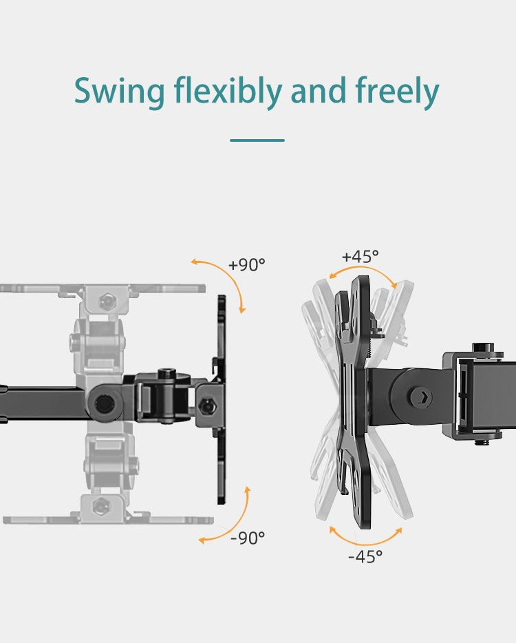 Kaloc, Dw220-J Dual Monitor Desk Mount, Heavy Duty & Fully Adjustable Stand