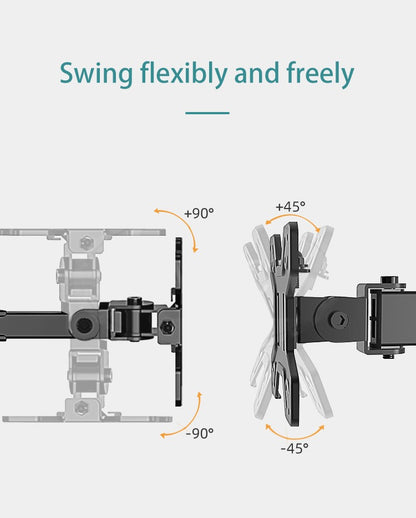 Kaloc, Dw220-J Dual Monitor Desk Mount, Heavy Duty & Fully Adjustable Stand