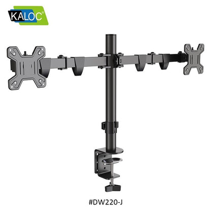Kaloc, Dw220-J Dual Monitor Desk Mount, Heavy Duty & Fully Adjustable Stand