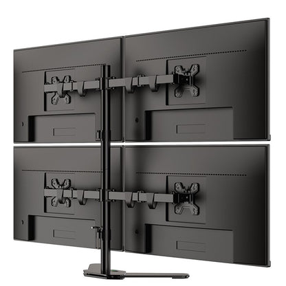 Kaloc, Dw240-T 4 Monitor Desk Mount, Heavy Duty & Fully Adjustable Stand