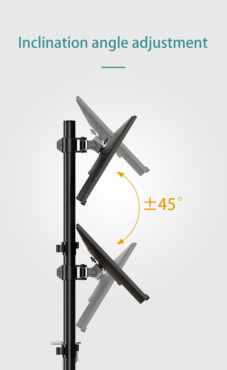 Kaloc, Dw240-T 4 Monitor Desk Mount, Heavy Duty & Fully Adjustable Stand