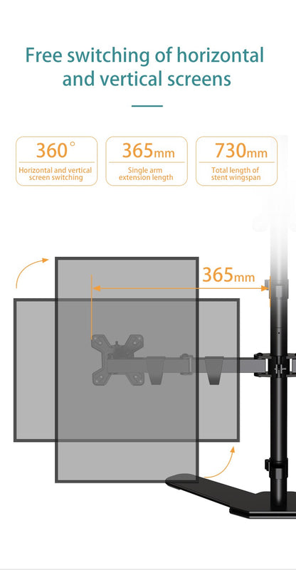 Kaloc, Dw240-T 4 Monitor Desk Mount, Heavy Duty & Fully Adjustable Stand