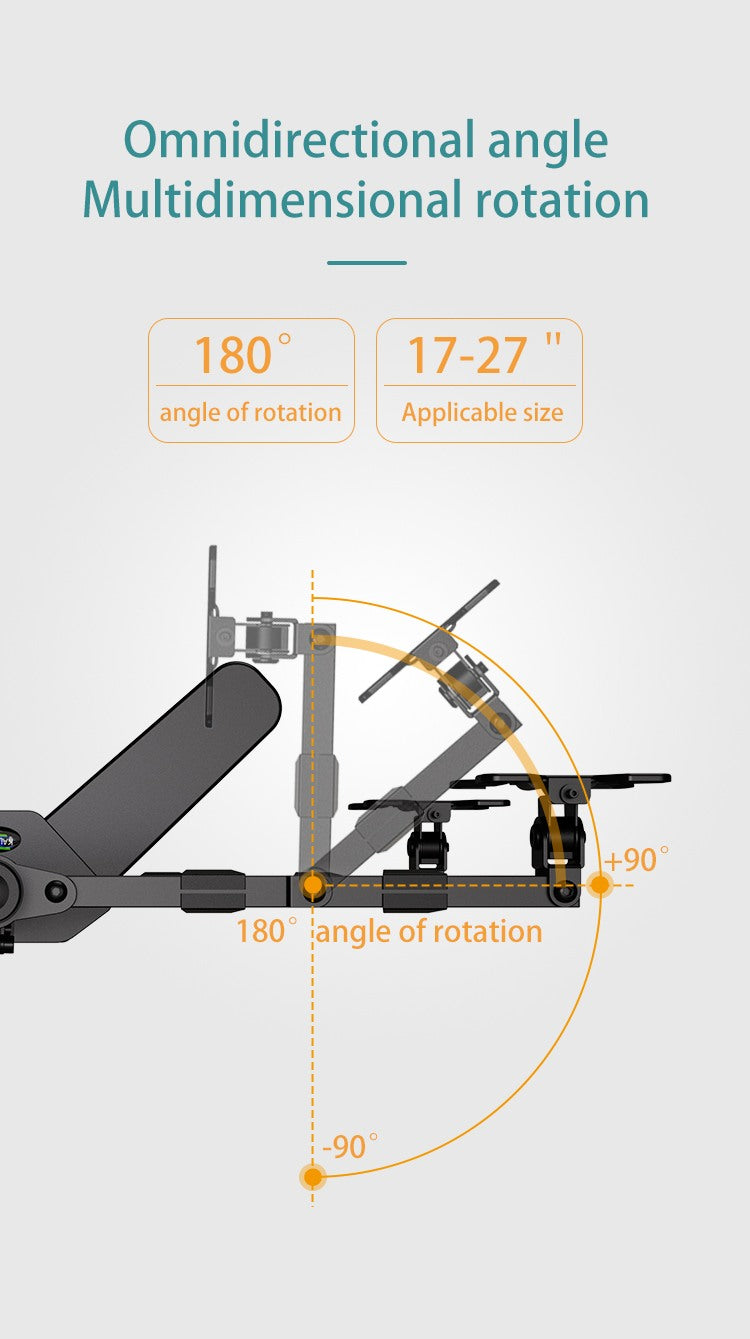 Kaloc, Dw240-T 4 Monitor Desk Mount, Heavy Duty & Fully Adjustable Stand