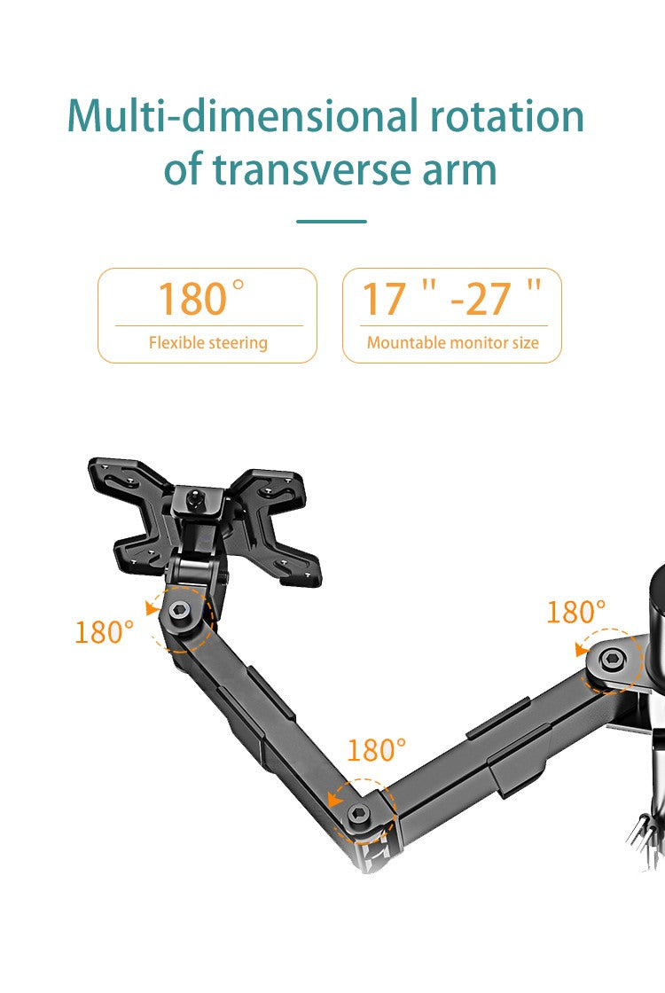 Kaloc, Dw240-J 4 Monitor Desk Mount, Heavy Duty & Fully Adjustable Stand