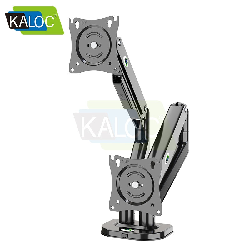 Kaloc, Ds200-2/B Dual Desk Monitor Arm, Adjustable Gas Spring & Support Max 30 Inch