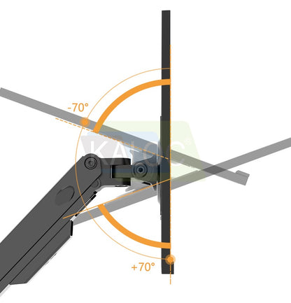Kaloc, Ds200-2/B Dual Desk Monitor Arm, Adjustable Gas Spring & Support Max 30 Inch