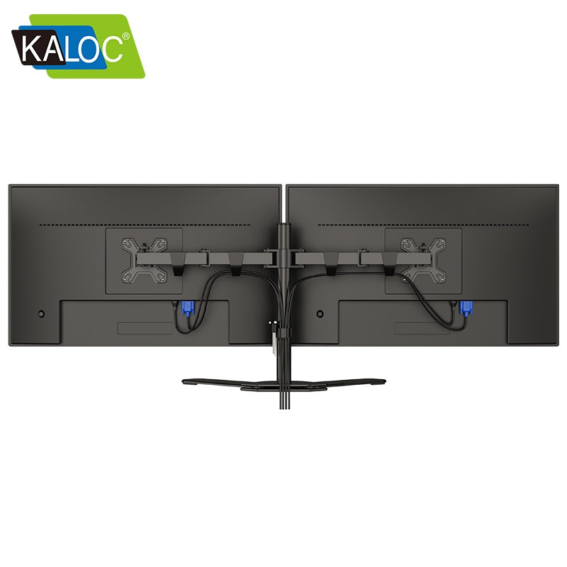 Kaloc, Dw220-T Dual Monitor Desk Mount, Heavy Duty & Fully Adjustable Stand