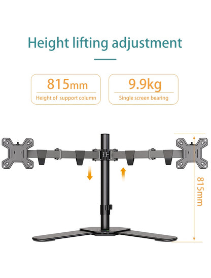 Kaloc, Dw220-T Dual Monitor Desk Mount, Heavy Duty & Fully Adjustable Stand