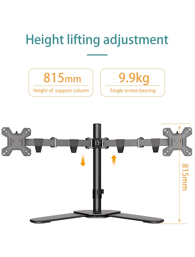 Kaloc, Dw220-T Dual Monitor Desk Mount, Heavy Duty & Fully Adjustable Stand